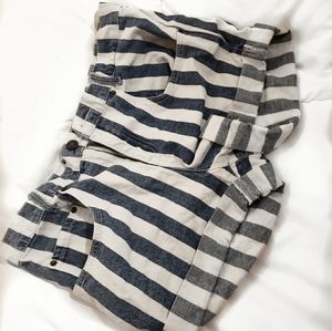 AE Striped Denim Shorts Size 8